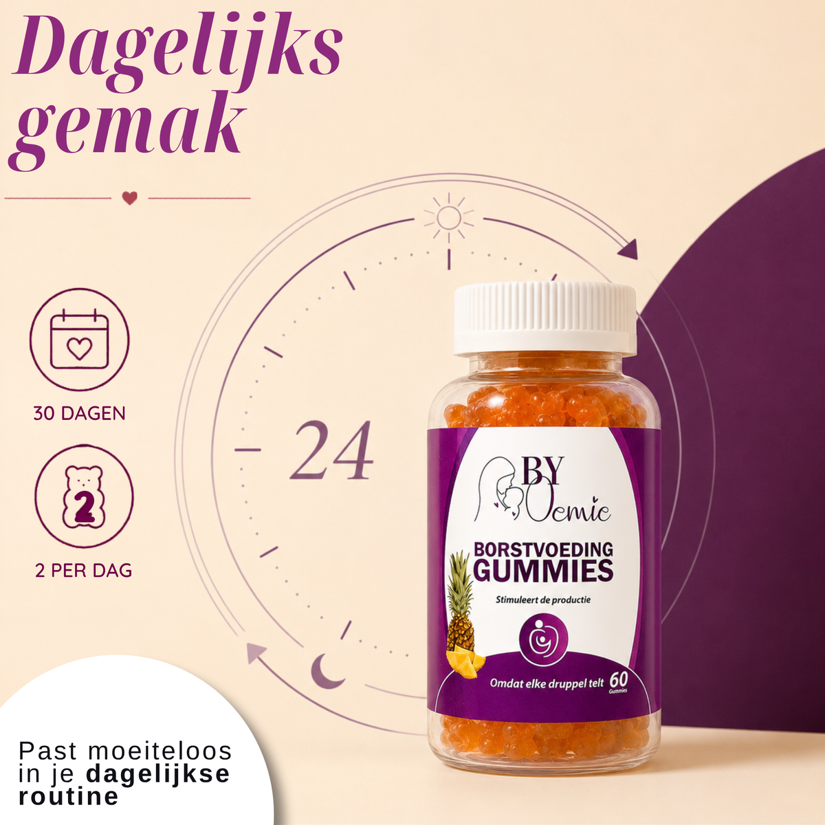 ByOemie® Borstvoeding Gummies - 60 Stuks