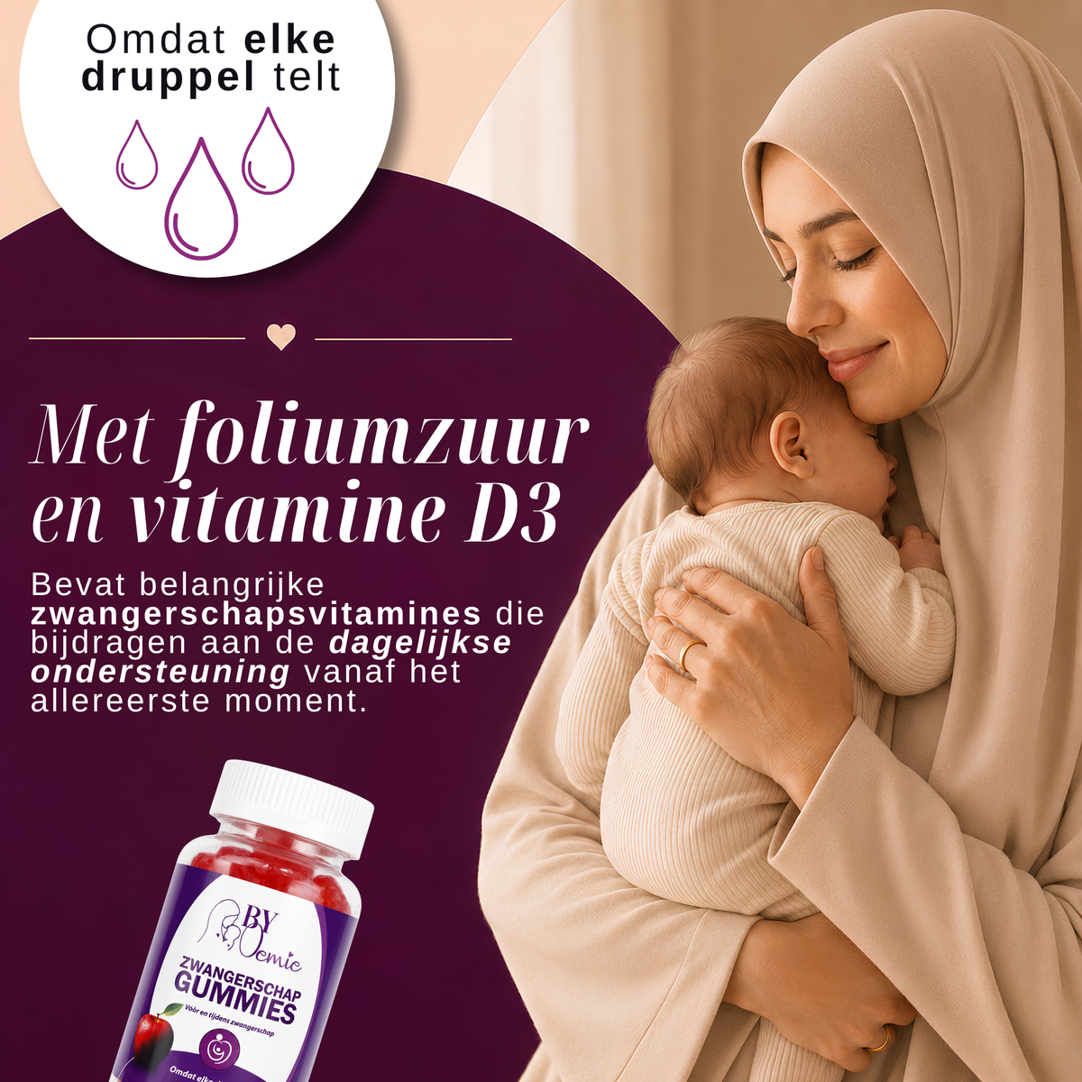 ByOemie® Zwangerschap Gummies – 60 Stuks